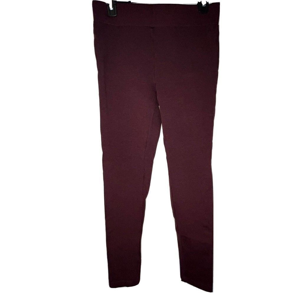 Loft Womens Maroon Elastic Waist Pull On Leggings Size S